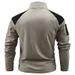 Autumn Outdoor Casual Sports Stand-Up Collar Long-Sleeved Sweatshirt, Ice Silk Elastic Quick-Drying Men's Zipper_voghion.com