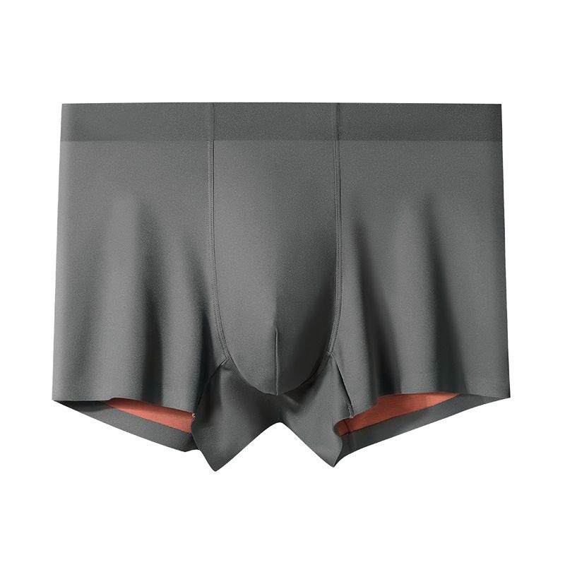 Orange banana convex m's underwear with double-sided seamless ice and 100 Modal comfortable mulberry silk crotch for_voghion.com