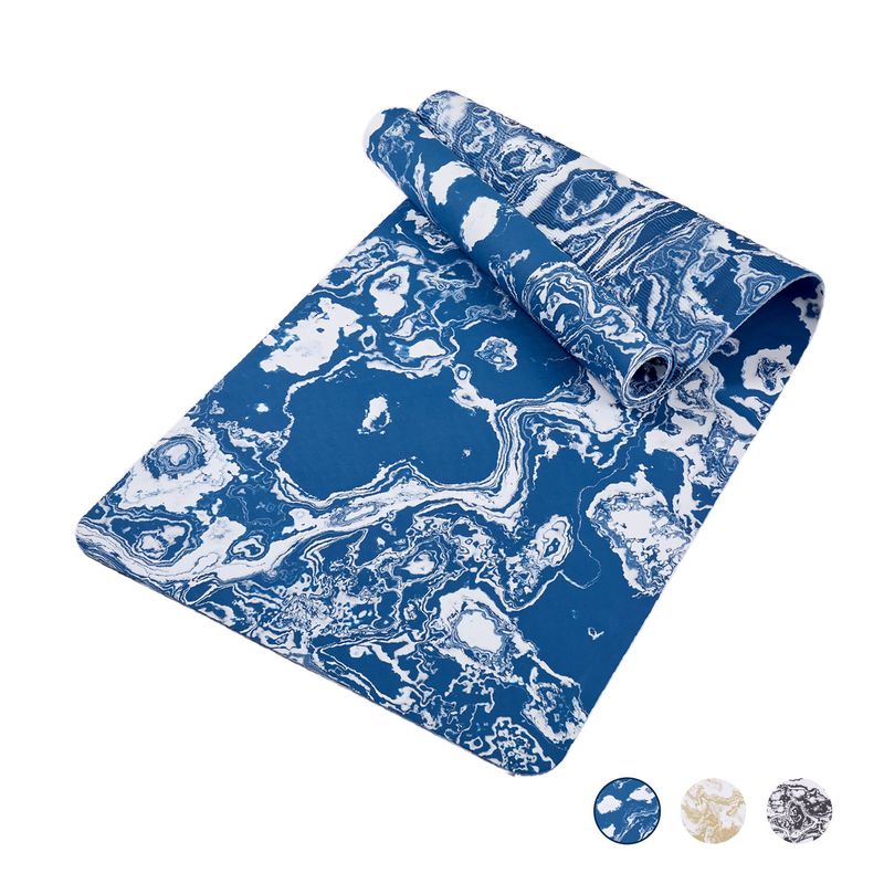Yoga Mat, Exercise Yoga Mat Print With Non-Slip Design, Professional TPE Exericise Mat, 72" X 24" Multi-Purpose Workout Mat For Women, Pilates Fitness And Floor Exercises_voghion.com