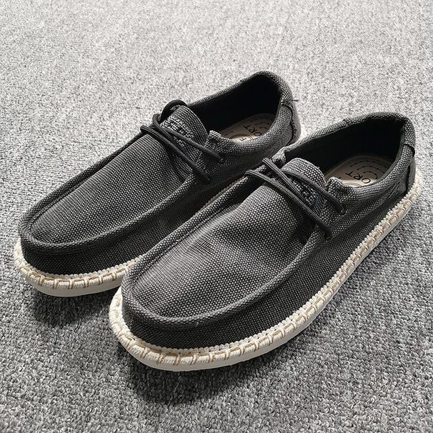 Zees Foreign Trade $39.9 Spring Summer Breathable Soft Sole Men's Linen Fisherman Slip-On Lightweight Casual Low-Top Shoes_voghion.com