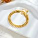 Niche fashion punk retro double-layer stacking chain titanium steel gold-plated simple and versatile neutral bracelet_voghion.com