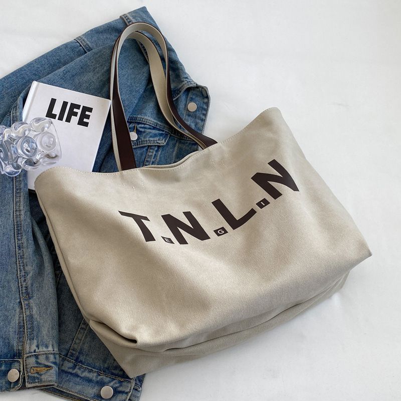 Borsa a tracolla casual di grande capacità, nuova, Hundred Tote Bag, categoria studenti universitari, moda Hundred_voghion.com