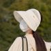 New Ice Silk Visor Korean Version Breathable Wearable Mask Sun Outdoor UV Protection Fisherman Hat_voghion.com