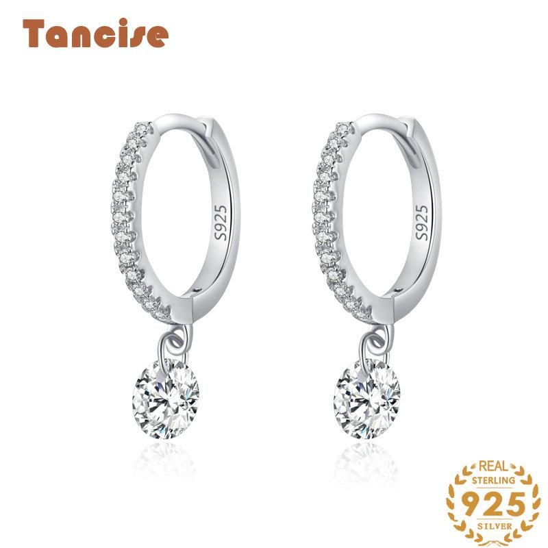 Tancise Orecchini pendenti con zirconi d'argento per le donne Regali per feste di matrimonio_voghion.com