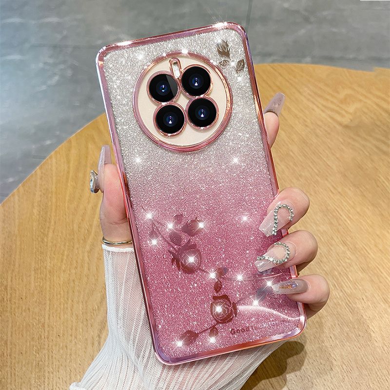 Luxe Glitter Diamond Flower Telefoon Case Voor Huawei P60 P50 P40 P30 P20 Pro Mate 50 40 30 20 pro Nova 10 9 8 Pro Soft Cover_voghion.com
