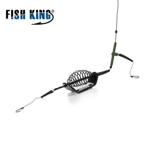 FISHKING Chumbada de Chumbo de Alta Potência Corda Pesca Marítima Vara de Fundição Gaiola de Isca Farpada Conjunto de Anzol_voghion.com