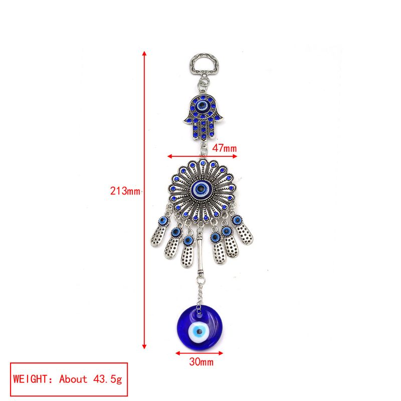 Llavero con guirnalda de palmeras de ojos azules turcos, colgante de ojo del diablo, accesorio para colgar en el coche_voghion.com