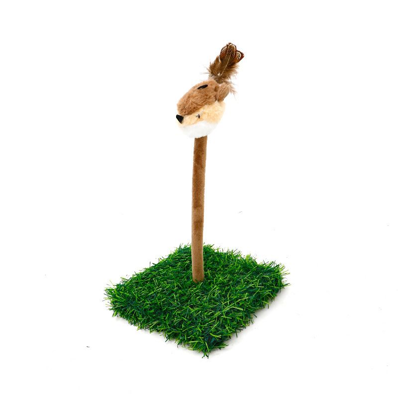 Plush Sparrow Steel Wire Teaser Wan Self-Entertainment Boreom Relief Toy Spiral Spring Roun Plate Cat Scratching_voghion.com