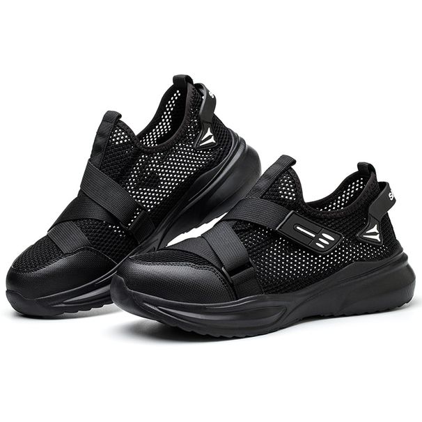 Nyári stílusú férfi csizma, defektálló biztonsági acél orr-védővel, elpusztíthatatlan férfi munkacipő_voghion.com