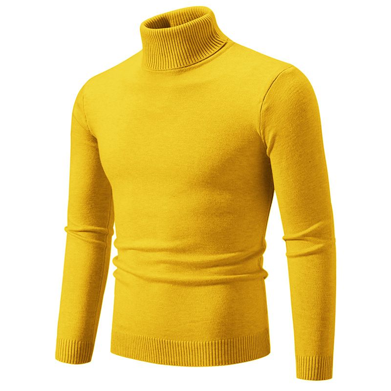 Herrenbekleidung Herbst und Winter Herrenpullover Strickpullover Herren Langarmpullover Stehkragen Pullover_voghion.com