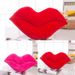 Cuscino di peluche a forma di labbra rosse, lussuosamente morbido, ideale come regalo di conforto._voghion.com