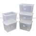 Pack Of 5 X Clear Plastic Storage Box Boxes With Lids Removals House Home Garage_voghion.com