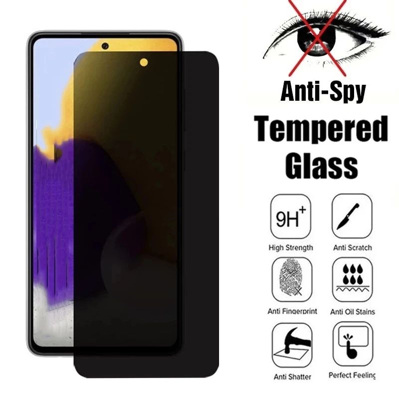 Szkło hartowane Anti-Spy do Samsung A13 A73 A53 A72 A52 A32 A54 5G ochraniacz ekranu do Samsung Galaxy S10E M12 M32 M52 prywatność_voghion.com