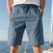 Herren-Freizeitshorts, atmungsaktiv, Polyester, Sommershorts für Sport im Freien, schmale Passform, mehrere Farben: Schwarz, Weiß, Grau, Armeegrün, Khaki, Blau_voghion.com