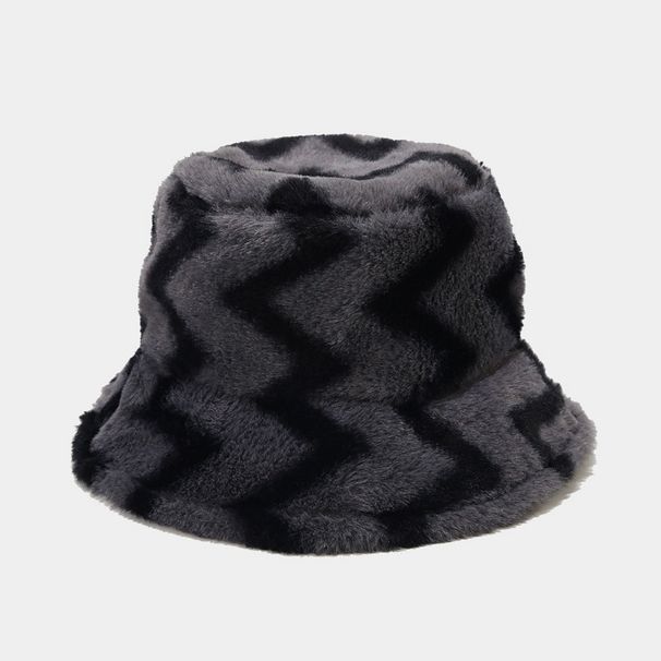 New Wavy Rabbit Fur Fisherman Men's Women's Autumn And Winter Outdoor Sunshade Warm Basin Hat_voghion.com