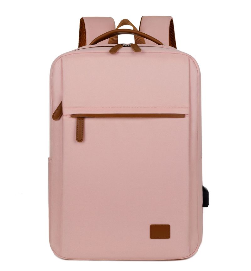 New Simple Leisure Computer Bag Travel Large Capacity Solid Color Backpacks_voghion.com