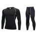 Men's 2-Piece Compression Workout Set - Moisture-Wicking Gym Base Layer For Basketball, Running & Hiking - Breathable Quick-Dry_voghion.com