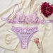 Ensemble de lingerie sexy pour femme, broderie florale française, transparent et multicolore, collection automne 2025_voghion.com