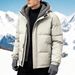Giacca impermeabile antivento con cappuccio da uomo – Cappotto invernale foderato in pile con chiusura a zip (nero/beige/grigio, EU XXS-XXXL)_voghion.com
