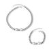 Collier et bracelet en acier inoxydable à texture simple et chic, ensemble de chaîne décorative de luxe léger_voghion.com