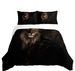 High quality home textile black lion bed three 3D digital printing bedding four piece set with duvet cover_voghion.com