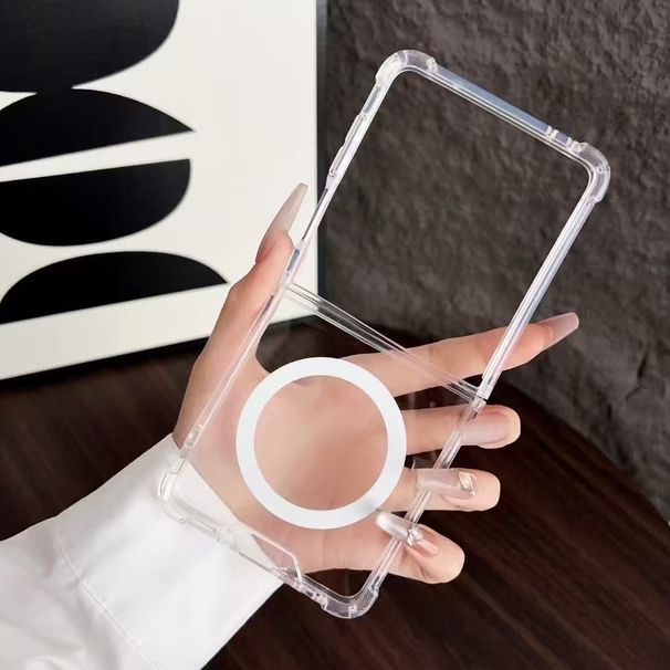 Coque rigide transparente en polycarbonate pour Samsung Galaxy Z Flip 7 FE 6 5 4 3 5G, fine et magnétique, Alyric Cover_voghion.com