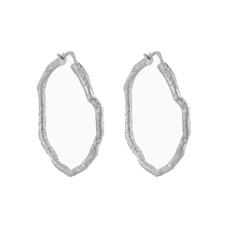 Orecchini a clip con texture di design di nicchia di fascia alta, semplici e coreani, per donna, nuovi cerchietti per le orecchie_voghion.com