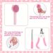 8-Piece Grooming Set Nail Clippers And Files Flea Comb Pet Shedding Brush Silicone Toothbrush Labelable_voghion.com