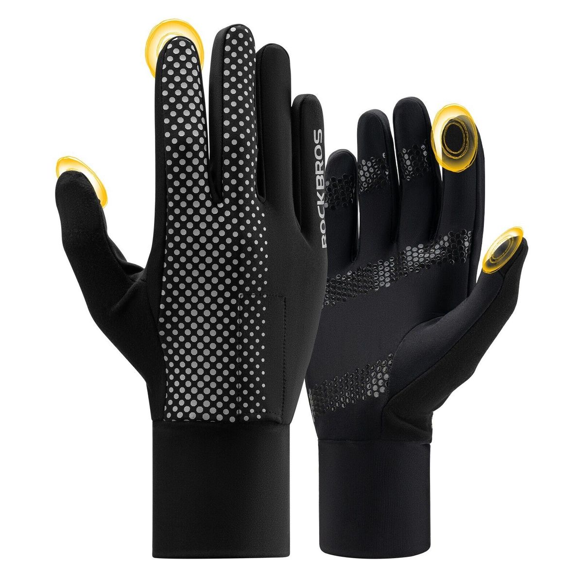 ROCKBROS Vollfinger-Handschuhe Unisex S - XXL Fahrradhandschuhe mit Touchscreen Funktion für Sport_voghion.com