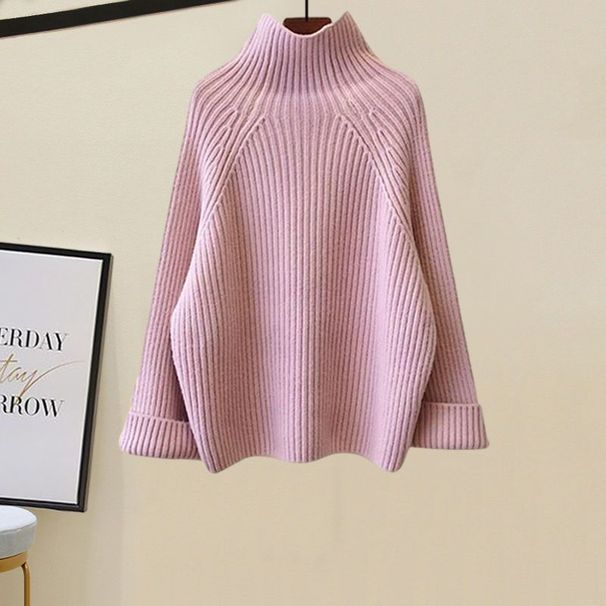 Dammekleeder Plus Size Fraen Hierscht- a Wanterkostümer neie Stil Oberbekleedung verdickte Weste gestrickte Pullover breet Hosen Dräideeler Kostüm_voghion.com