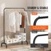 Clothing Bedroom For Room Clothes Rack Hanging Duty And Bottom Rack Guest Area Clothing Garment Rack With Rod Heavy Storage_voghion.com