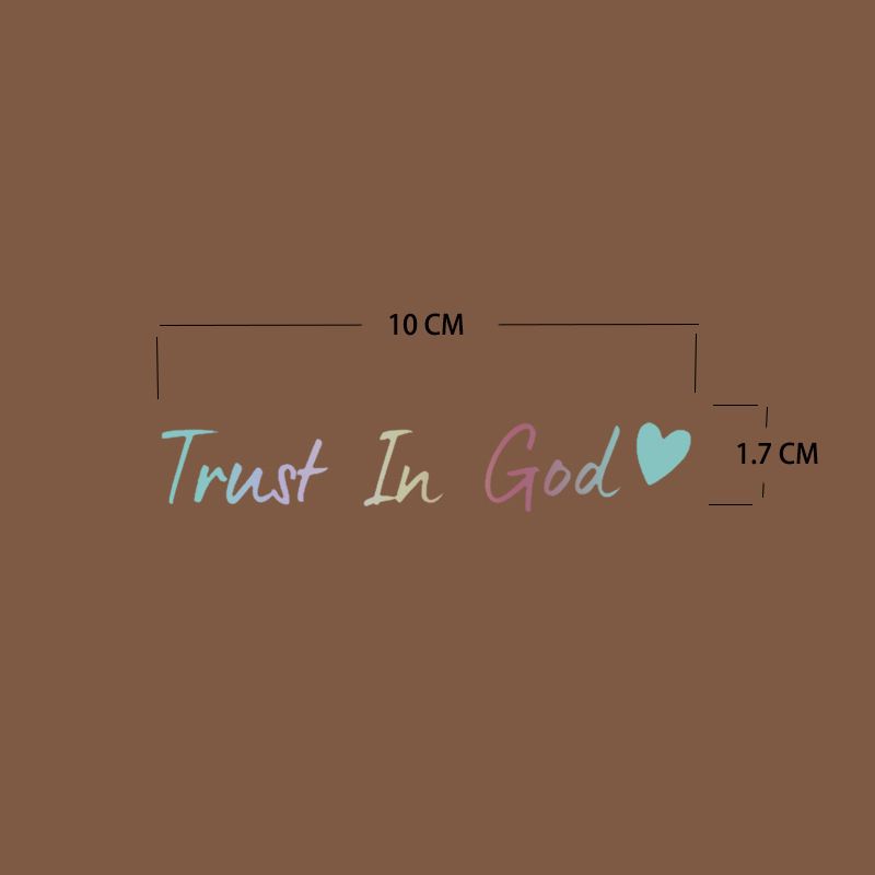 Adesivo per interni auto con decorazione femminile per specchietto retrovisore "Fiducia in Dio" molto venduto_voghion.com