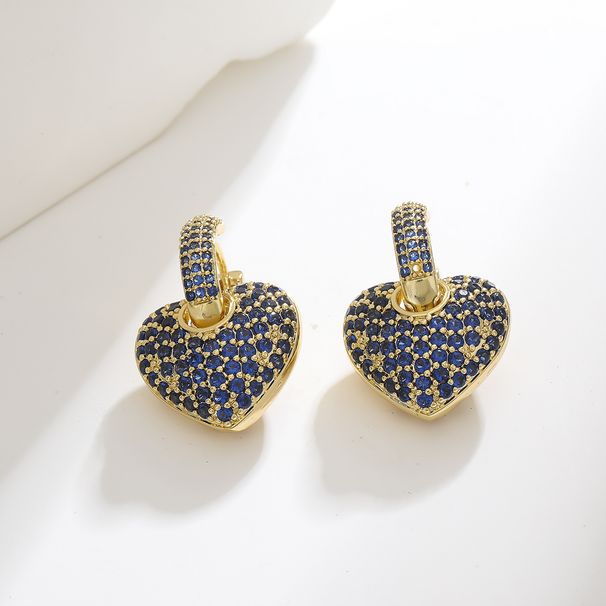 Orecchini a forma di cuore con zirconi, stile retrò, di lusso leggero, di alta qualità, con fibbia a forma di cuore, per donna_voghion.com