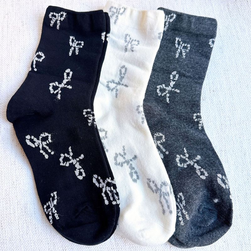 Lovely Bows Around Socks Set Of 3_voghion.com