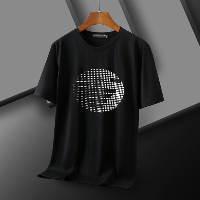 Men's Clothing pure cotton hot sale high end craft printing pure cotton pull on round neck t shirt summer large size short sleeved t shirt_voghion.com