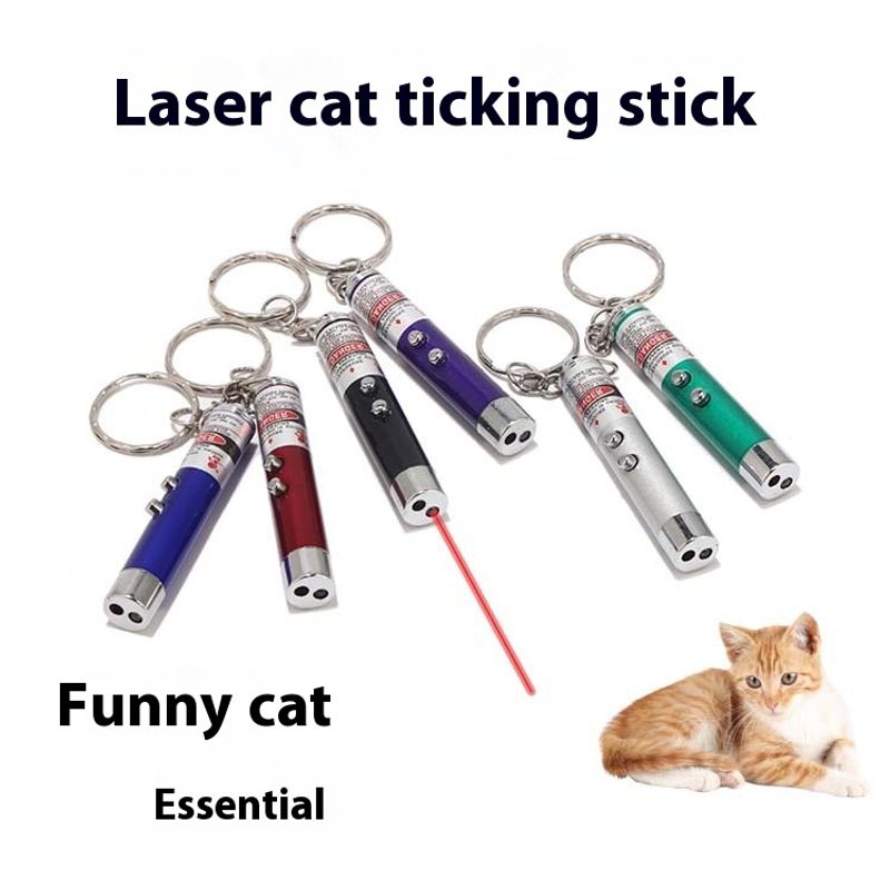 Gerader roter Stock, interaktives Laserspielzeug zum Necken der Katze_voghion.com