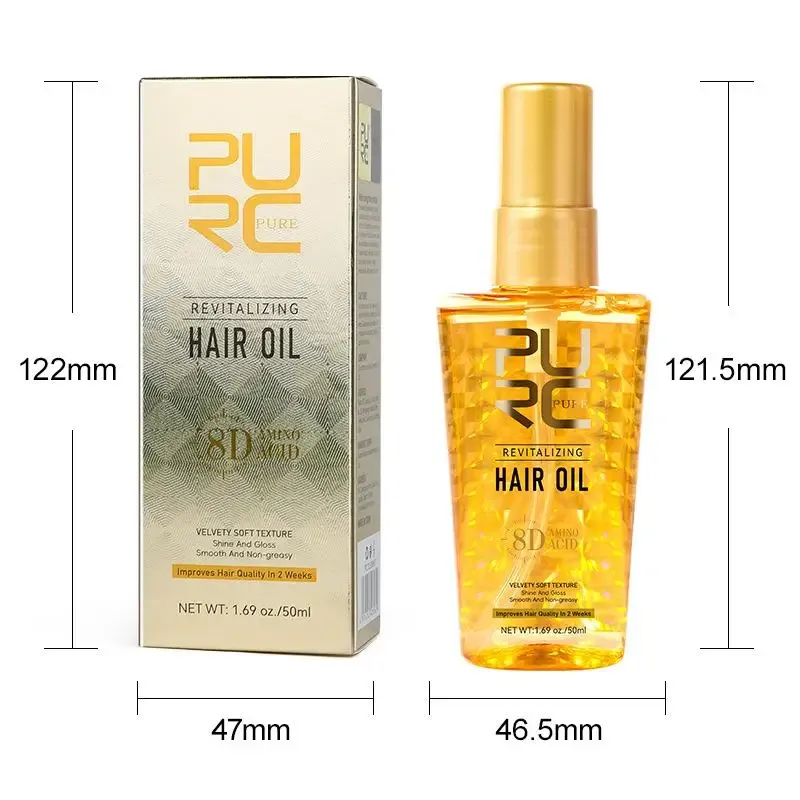 PURC Morocco Oil Huile capillaire nourrissante Lissage Brillance Sérum capillaire doux Réparation Frisottis abîmés Traitement cheveux secs Soin cheveux Nouveau_voghion.com