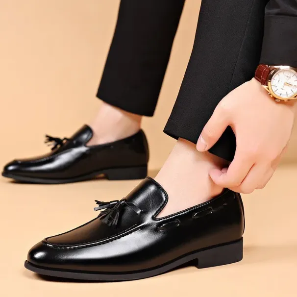 Men's Leather Shoes Fashion Business Casual Formal Dress Shoe Designer Loafers Moccasins Luxury Wedding Shoes For Men Big Size48_voghion.com