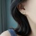 Korean New Fried Dough Twists Ring Women's Advanced Simple Temperament Mini Earbone Studs Earrings_voghion.com