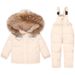 Winter-Schneeanzug-Set für Kinder – warme Jacke und Hose mit Kapuze und abnehmbarem Schritt, weiche Daunenfederfüllung für Kleinkinder und Säuglinge_voghion.com