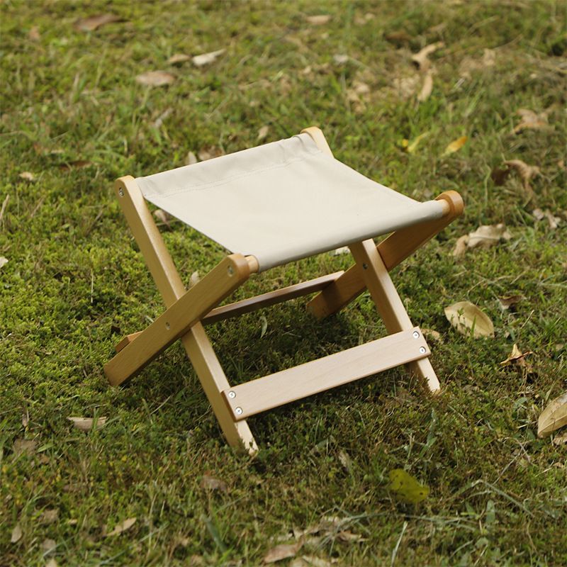 Outdoor camping portable stool, fishing chair, Maza picnic art student, beech wood leisure folding small stool_voghion.com