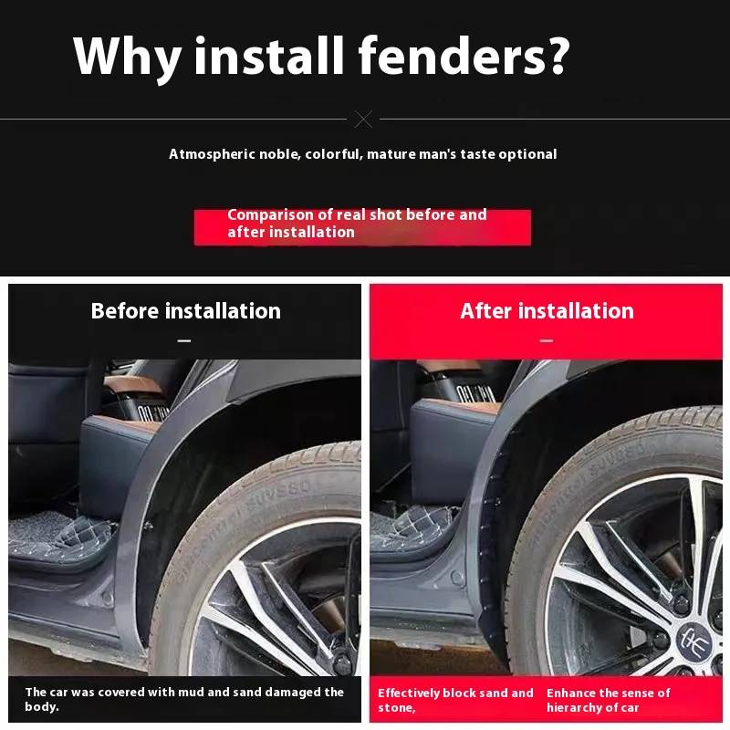 Leopard 5 spatbord, binnenvoering, conform de originele auto, kras- en krasbestendig, niet-destructieve installatie_voghion.com