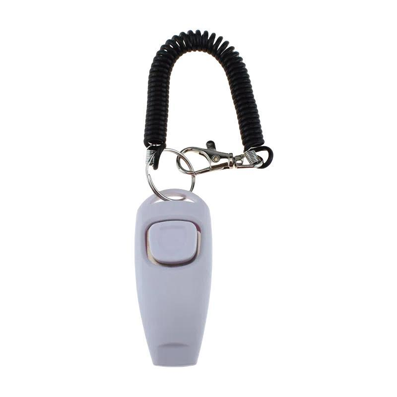 2 In 1 Pet Training Clicker Dog Whistle With Wristband_voghion.com