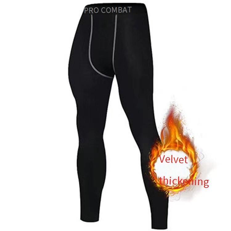 Herren-Trainingsset mit Fleecefutter – Hochelastische Leggings und Oberteil für Gymnastik, Laufen und Basketball – Feuchtigkeitsableitende, wärmende Sportbekleidung für Winter und Herbst_voghion.com