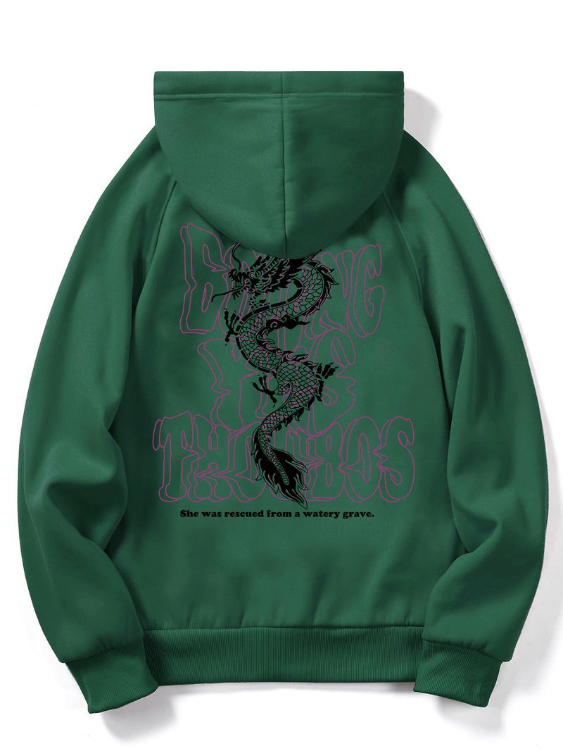 Top personalisierter Kapuzenpullover mit Drachenschulter_voghion.com