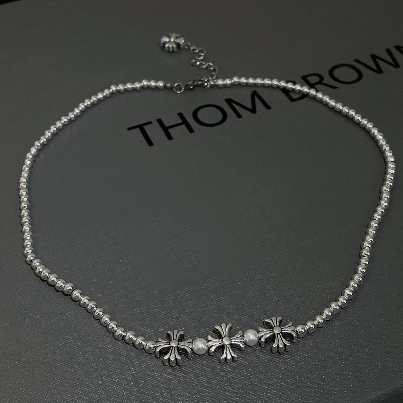 Autumn and winter sweater chain cold style splicing cross sweater necklace female design niche necklace clavicle chain_voghion.com