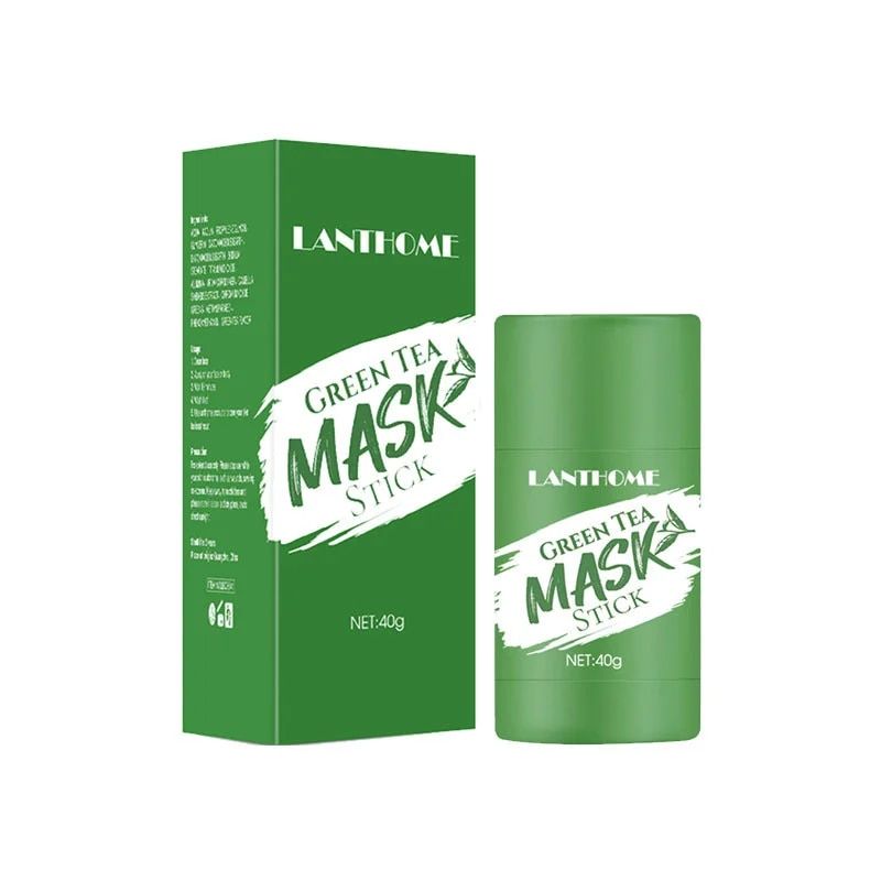 Green Tea Cleaning Solid Mask Stick Acne Blackhead Remover Deep Moisturizing Oil Control Serum Whitening Smoot_voghion.com