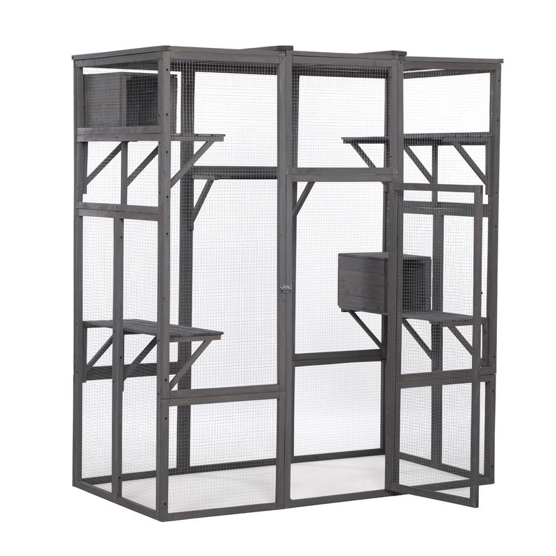 Extra Large Cat Cage - GrayExtra Large Cat Cage - Gray_voghion.com