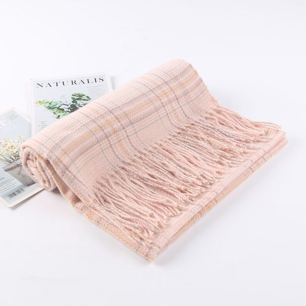 Scarf For Women High-end Plaid Winter 2024 New Style Neck Warmer Versatile Student Thickened Warm_voghion.com