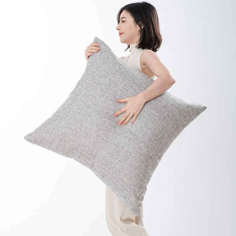 Modern Minimalist Linen Throw Pillow Covers - Large Size (18x18 Inches) Sofa & Bay Window Cushion Covers For Living Room_voghion.com